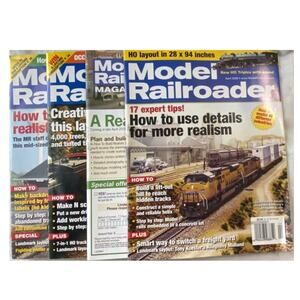 Lot 4 Model Railroader January to April 2008 Magazine Train Collect Layout Scale